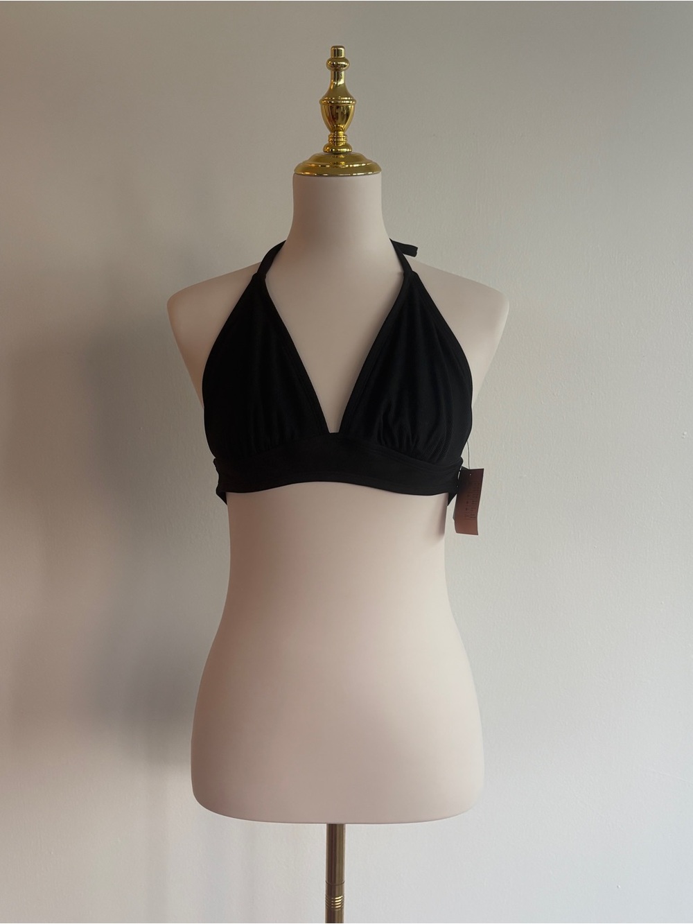 BNWT Black Halter Bikini Top